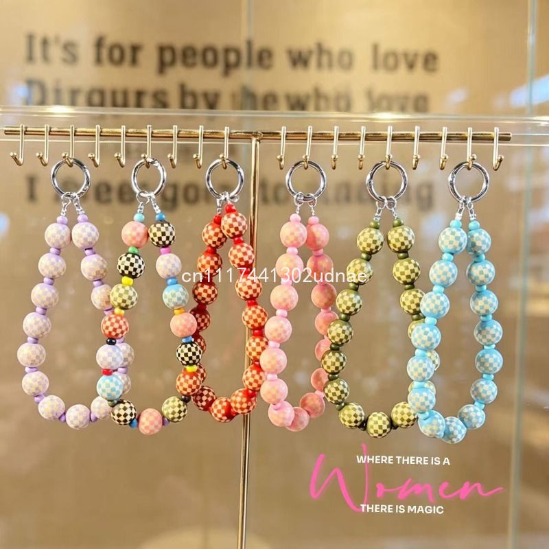 Phone Accessories Charms - Rantai ponsel dengan hiasan manik-manik bermotif